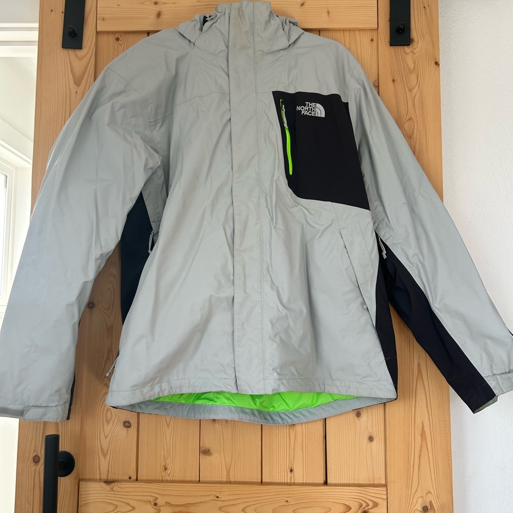 The North Face Black and Neon Green Jacket